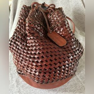 Etienne Aigner Woven Leather Sling Boho